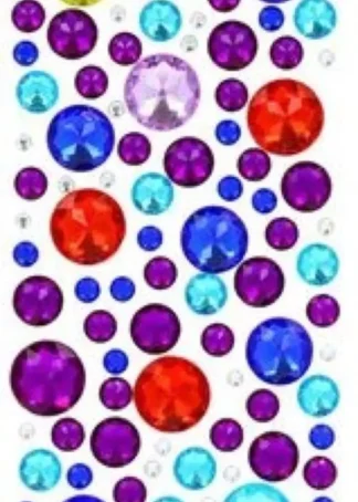 BLISTER FIGURAS ADHESIVAS CRISTAL CIRCULOS SURTIDOS