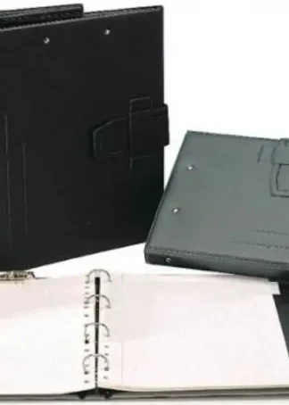 CARPETA 4 ANILLAS 40MM Y MINICLIP PVC NEGRO