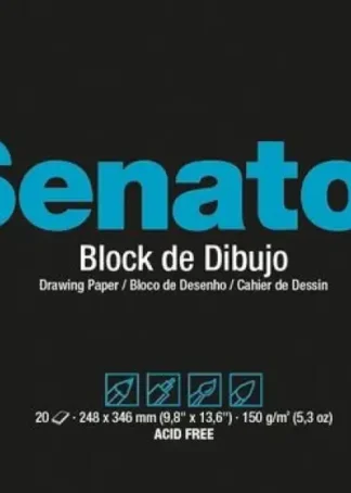 BLOC DIBUJO ESPIRAL SENATOR Fº PROL. 20H 150G C/RECUAD.MIC