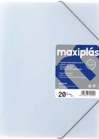 CARPETAS A4 50 FUNDAS A4 ESPIRAL MAXIPLAS NATURAL