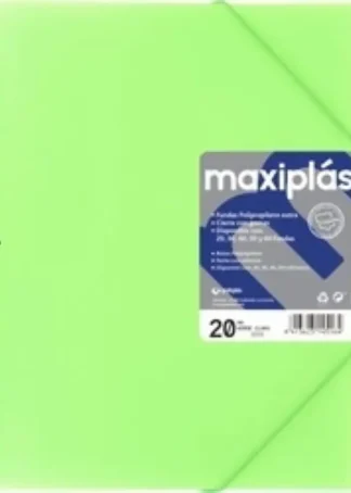 CARPETAS A4 50 FUNDAS A4 ESPIRAL MAXIPLAS VERDE