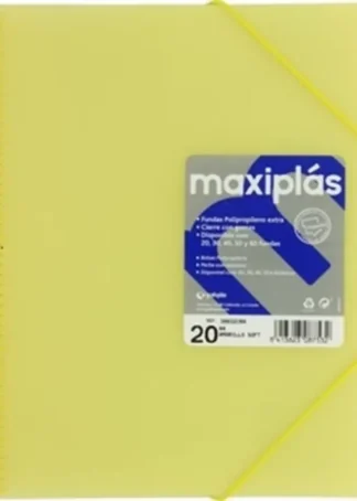 CARPETAS A4 50 FUNDAS A4 ESPIRAL MAXIPLAS AMARILLO