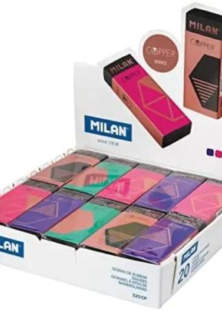 C/20 GOMAS MILAN NATA 320 NEGRA CON FUNDA COPPER