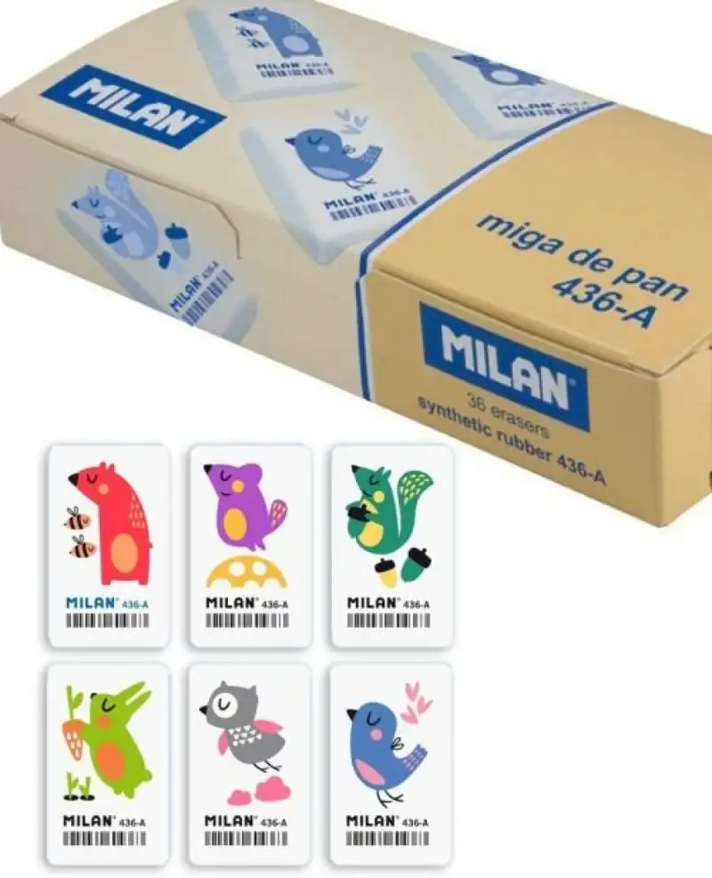 C/36 GOMAS MIGA DE PAN FLEXIBLE 436A CON DIBUJOS INFANTILES