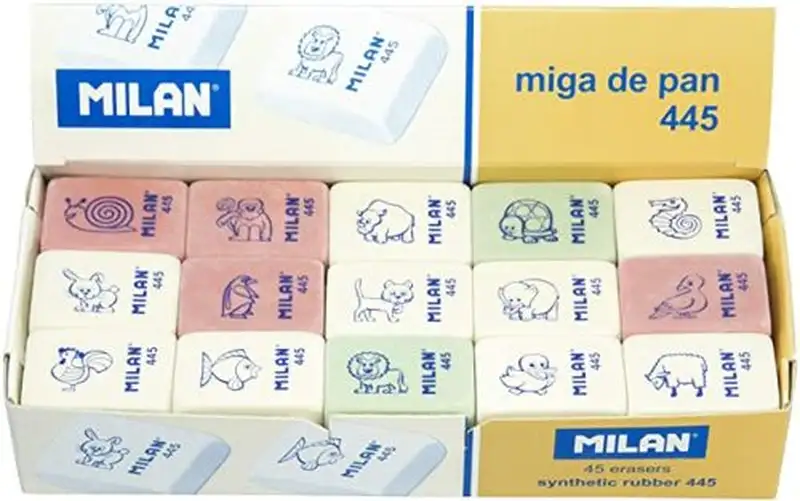 C/45 GOMAS MILAN 445 COLORES SURTIDOS MIGA DE PAN