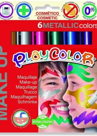 ESTUCHE 6 COLORES MAQUILLAJE PLAYCOLOR POCKET METALIC
