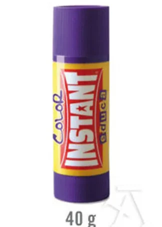 EXP 12 BARRAS PEGAMENTO COLOR 40G. INSTANT EDUCA