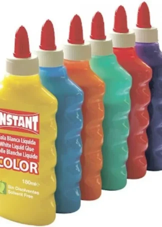 C/6 COLA BLANCA DE COLOR SURTIDO 180ML