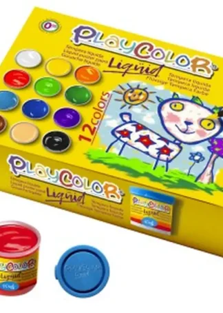 ESTUCHE 12 TEMPERA LIQUIDA PLAYCOLOR 40ML. SURTIDOS CON PIN