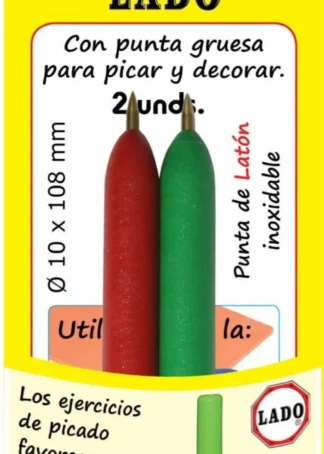 BLISTER 2 PUNZON LADO GRANDE PUNTA LATON INOXIDABLE