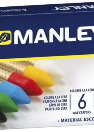 ESTUCHE 6 CERAS MANLEY BLANDAS COLORES SURTIDOS