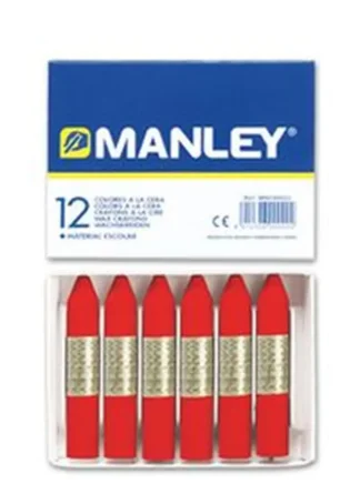 C/12 CERAS MANLEY UNICOLOR Nº9 ROJO ESCARLATA