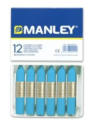 C/12 CERAS MANLEY UNICOLOR Nº17 AZUL CELESTE