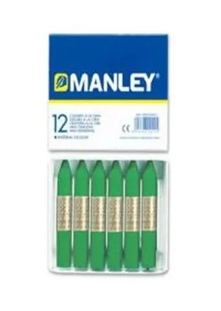 C/12 CERAS MANLEY UNICOLOR Nº25 VERDE PRIMAVERA