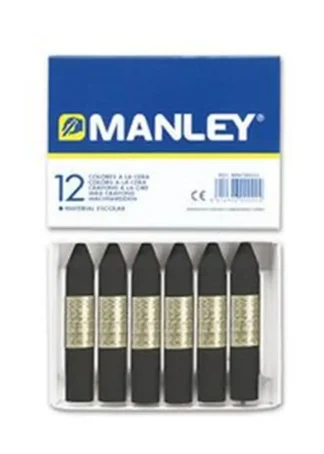 C/12 CERAS MANLEY UNICOLOR Nº30 NEGRO
