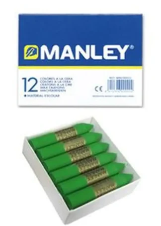 C/12 CERAS MANLEY UNICOLOR Nº50 VERDE INTENSO