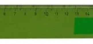 REGLA SERIE TECNICA 20CM METACRILATO VERDE GRADUADA