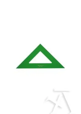 C/5 ESCUADRA SERIE TECNICA 16CM METACR. VERDE SIN GRADUAR