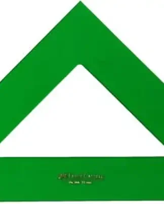 (PACK 5U) ESCUADRA SERIE TECNICA 25CM METACRILATO VERDE