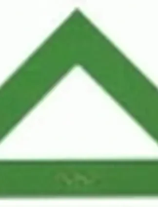 (PACK 10U) ESCUADRA SERIE TECNICA 28CM METACRILATO VERDE