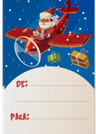 ROLLO 250 ETIQUETAS NAVIDAD AVION NOMBRES