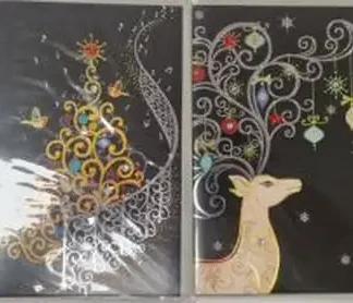 TARJETA DE NAVIDAD DISEÑO BLACK MODELOS SURTIDOS