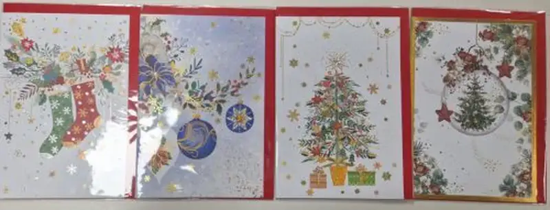 TARJETA DE NAVIDAD DISEÑO BLANCA NAVIDAD MODELOS SURTIDOS