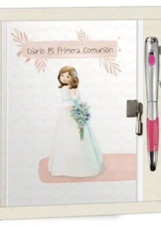 DIARIO COMUNION NIÑA + BOLIGRAFO MULTIFUNCION