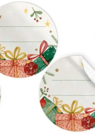 ROLLO 250 ETIQUETAS REDONDAS REGALITOS