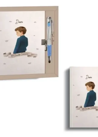 DIARIO COMUNION NIÑO + BOLÍGRAFO MULTIFUNCION