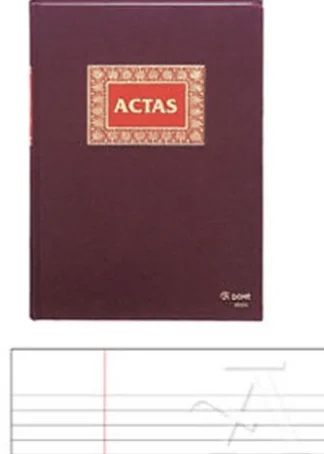 LIBRO ACTAS FOLIO NATURAL 100 HOJAS DOHE