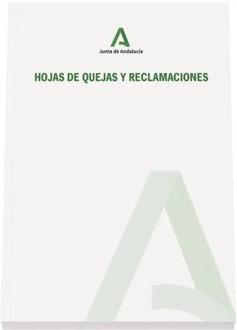 LIBRO HOJAS DE RECLAMACIONES JUNTA ANDALUCIA