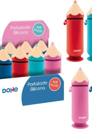 EXP 8 PORTATODOS SILICONA LAPIZ COLORES SURTIDOS