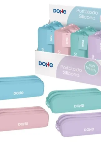 EXP 8 PORTATODO SILICONA DOBLE COLORES PASTEL SURTIDO