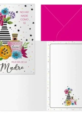 PACK 6 TRAJETAS FELICITACION MODELO DIA MADRE BODEGON 11,5X