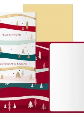 PACK/6 TARJETA DE FELICITACION NAVIDAD MODELO GROBE