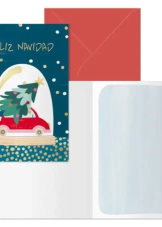 PACK/6 TARJETA DE FELICITACION NAVIDAD MODELO BEETLE