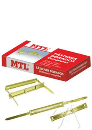 C/50 FASTENER COMPLETO DORADO MTL