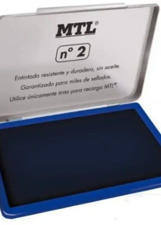 TAMPON METALICO Nº2 AZUL ALMOHADILLA 109X70MM MTL