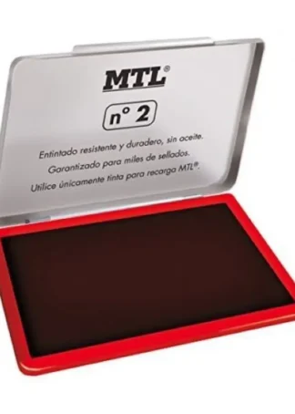 TAMPON METALICO Nº2 ROJO ALMOHADILLA 109X70MM MTL