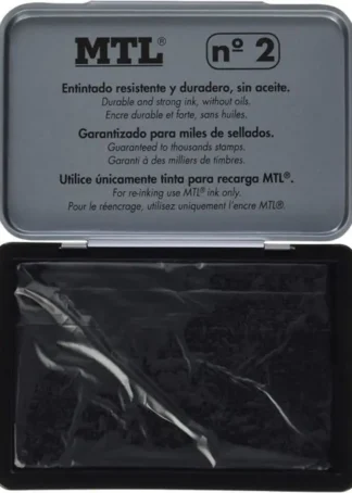TAMPON METALICO Nº2 NEGRO ALMOHADILLA 109X70MN MTL