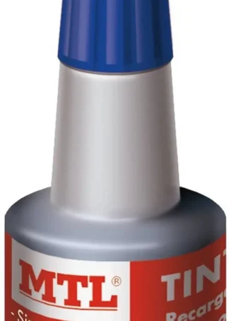 BOTELLA DE TINTA 30ML AZUL RECARGA/ENTINTADO DE TAMPON MTL
