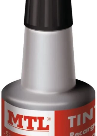 BOTELLA DE TINTA 30ML NEGRO RECARGA/ENTINTADO DE TAMPON MTL