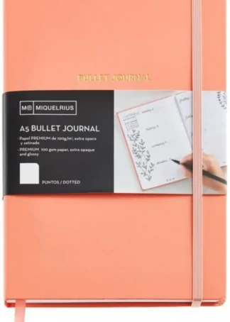 CUADERNO BULLET JOURNAL ROJO A5 96H 100G PAUTA DE PUNTOS