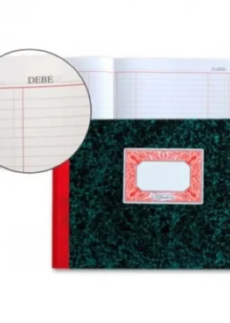 CARTONE CONTABILIDAD CAJA 4º 100 HOJAS DEBE Y HABER