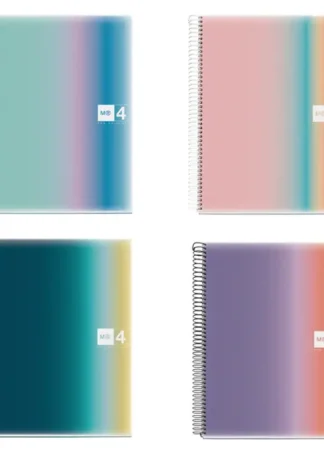 PAQ/4 NOTEBOOK4 A4 120H 90 CUAD.5X5 MICROP. PP. SURTIDOS