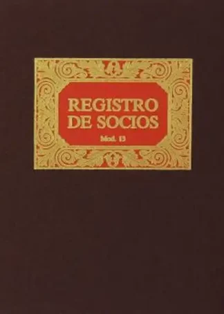 LIBRO REGISTRO SOCIOS Fº APAISADO 100 HOJAS