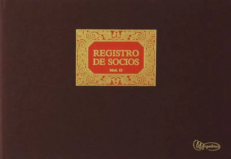LIBRO REGISTRO SOCIOS Fº APAISADO 100 HOJAS