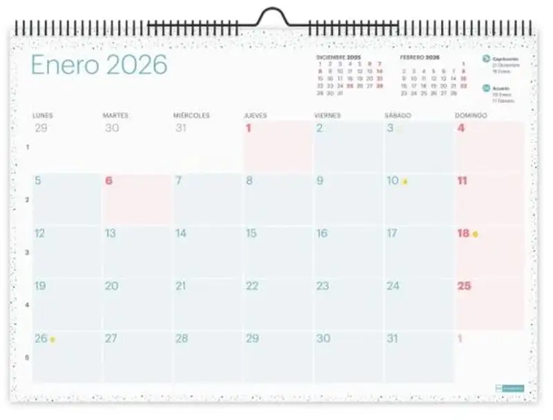 CALENDARIO PARED 2026 A3 LOVELY