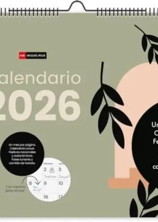 CALENDARIO PARED 2026 A3 ABSTRACT